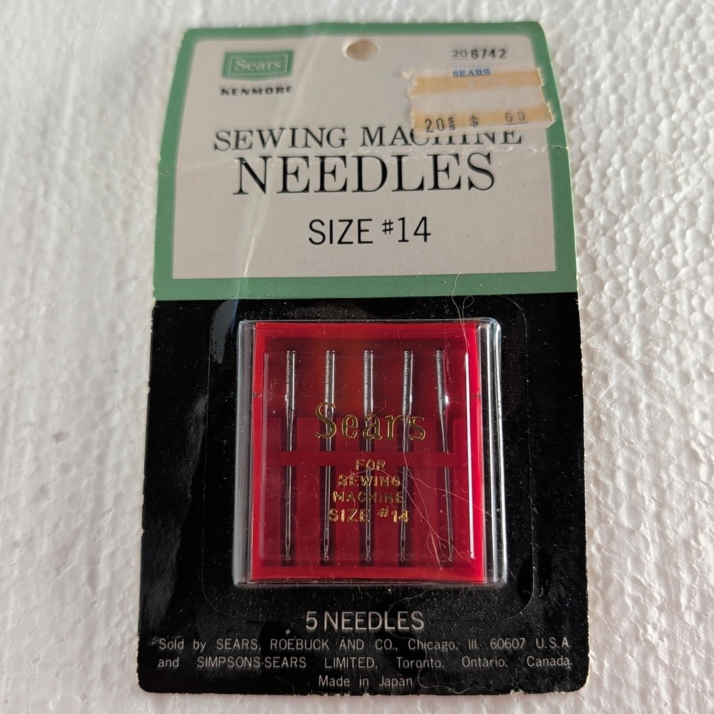 NOS Vintage Kenmore Sewing Machine Needles Size #14 Sears Made In Japan